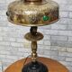 1920 Parisian lamp Leleu style brass shade 40x22 very good condition