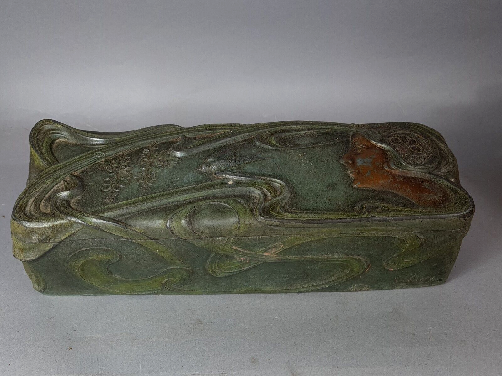 Box / box Art Nouveau in regulation signed Tonchery era around 1900 SB