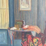 Oil on canvas inside the shawl