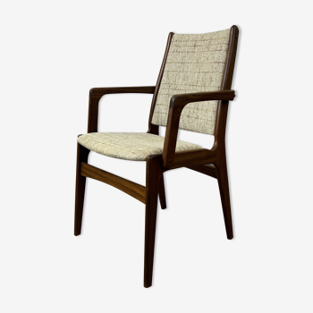 Vintage Scandinavian armchair in teak and fabric, 1960s