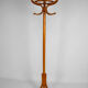 Art Deco curved wooden parrot coat rack, Fischel, Czechoslovakia, circa 1925-1930