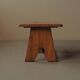 Brutalist dining table in solid oak, France, circa 1980.