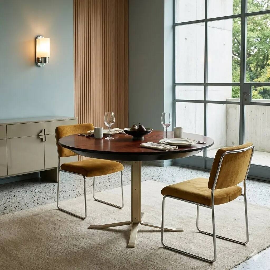 Formanova table vintage design G. Moscatelli in wood, Italy, 1970s
