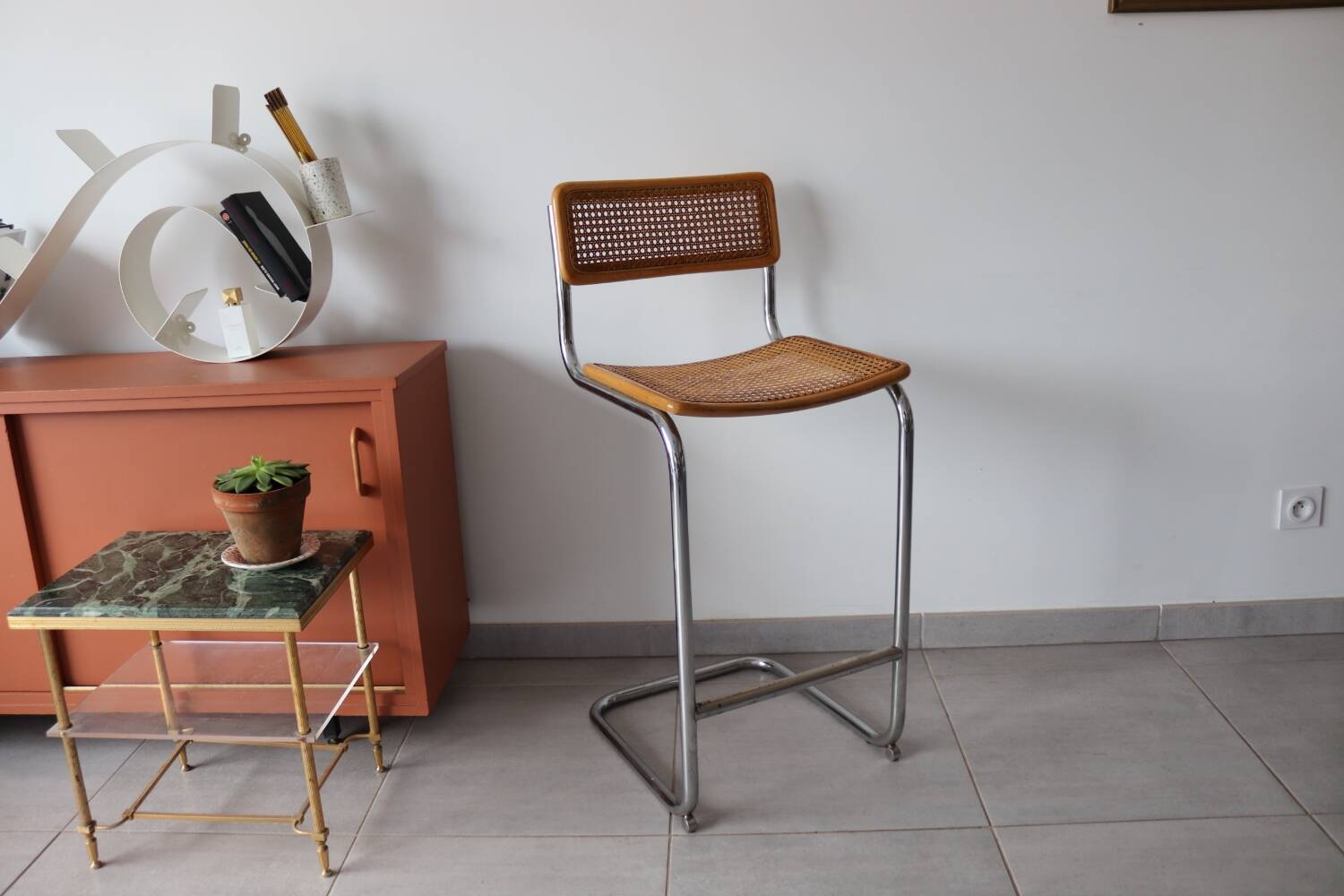 Breuer cane bar stool