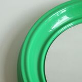 Space age round green molded plastic mirror, 1970s.
