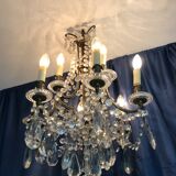 Crystal chandelier diamond cut 9 fires 1880