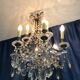 Crystal chandelier diamond cut 9 fires 1880