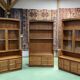 English library in 3 modules from the 1980s in teak