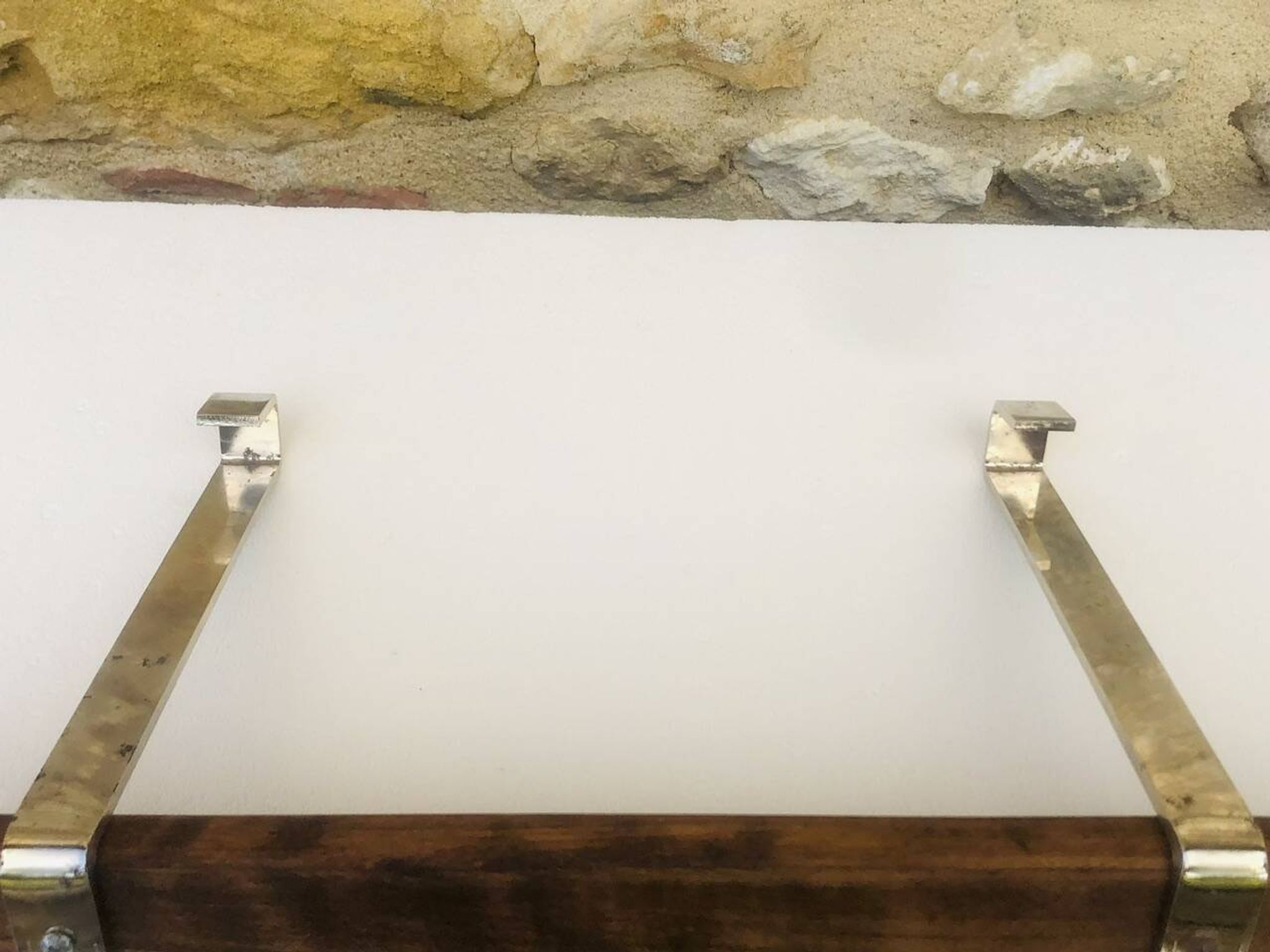 Vintage wall shelf, hanging, metal and wood