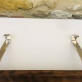 Vintage wall shelf, hanging, metal and wood