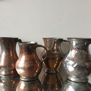 4 Islamic Art Ottoman Turkish copper pitchers antique
