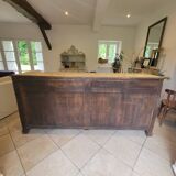 Ancien grand meuble de rangement enfilade comptoir