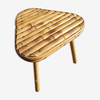 Vintage bamboo tripod stool