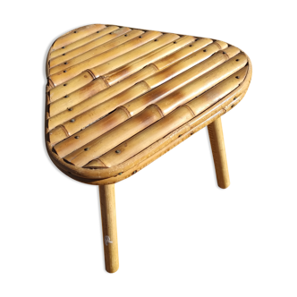 Vintage bamboo tripod stool