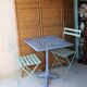 Old bistro table in cast iron and perforated metal, SIGHE Jeune Toulo
