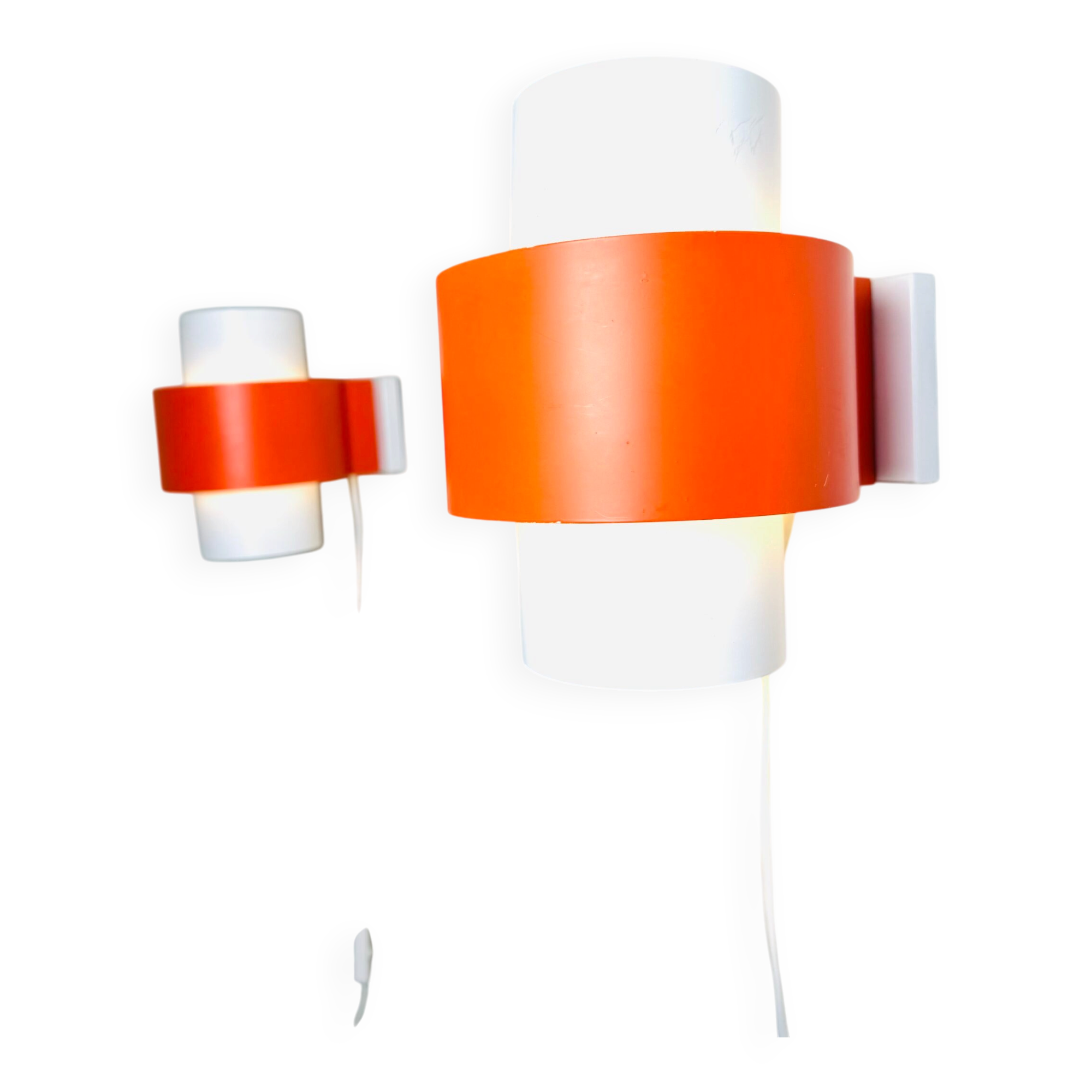 Curved Cylindrical Wall Lamps By J.J.M. Hoogervorst For Anvia Nederland, The Netherlands 1960S