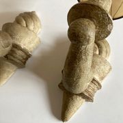 Pair of Arlus torchlight wall light in art deco plaster 1950
