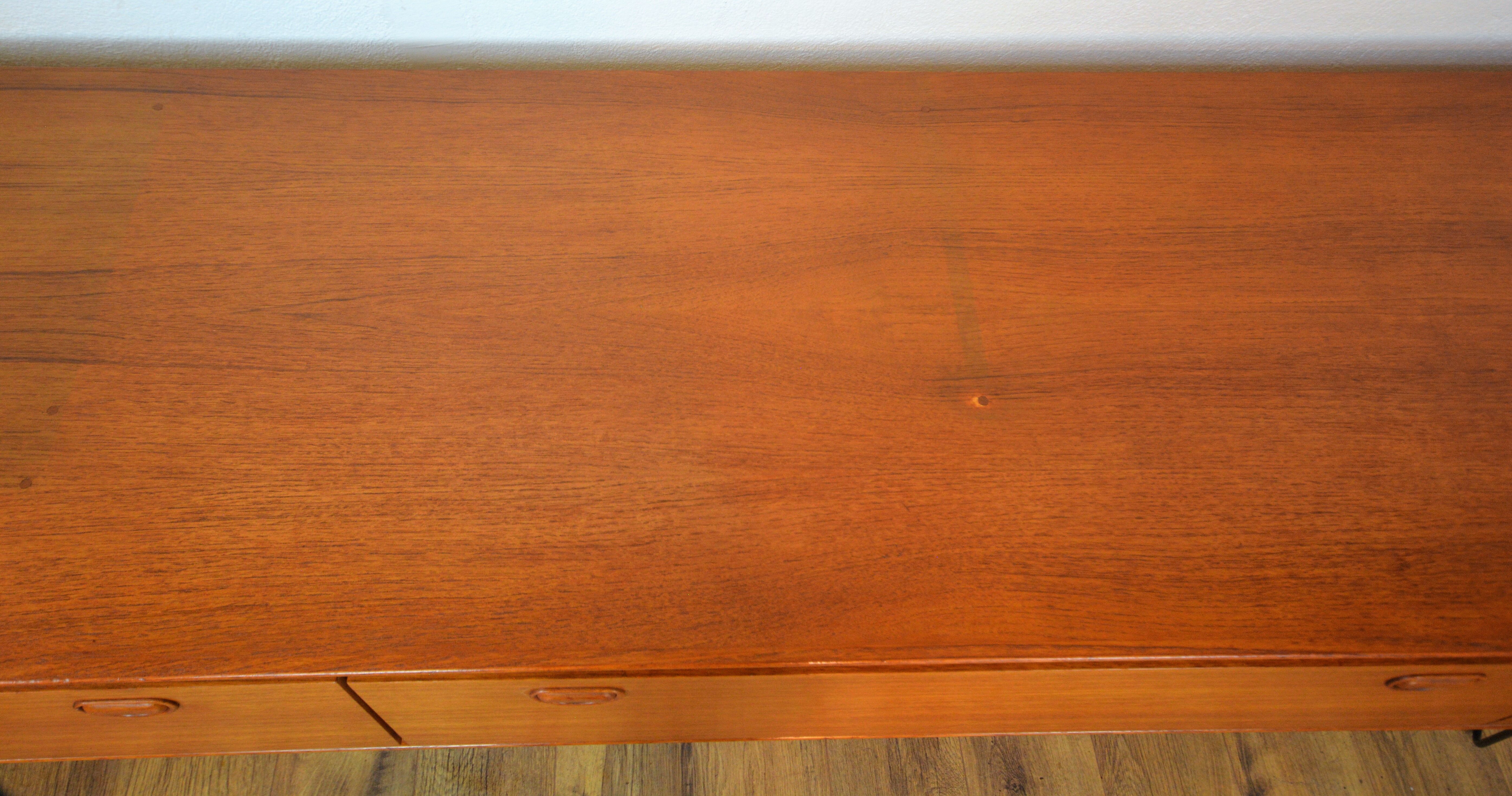 Scandinavian sideboard teak and metal row