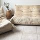 Togo Ensemble Ligne Roset vintage – 3-seater sofa and armchair