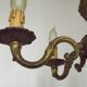 Vintage French traditional bronze chandelier with 5 lights, dating from the mid-last century 5489.