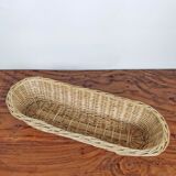 Beige wicker bread basket