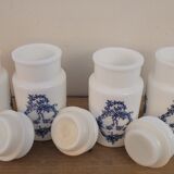 70's opaline spice jars