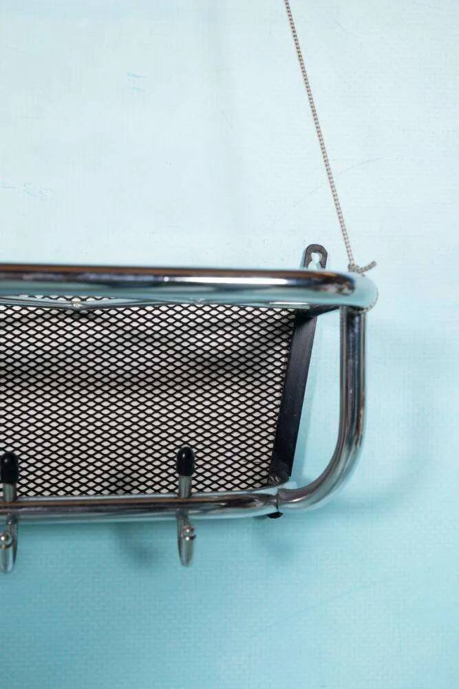 Minimalist metal coat rack from the 1970s
