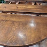 Table and 6 chairs in solid oak