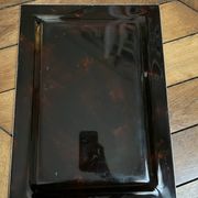 A plexiglass and silver metal tray, 1970.