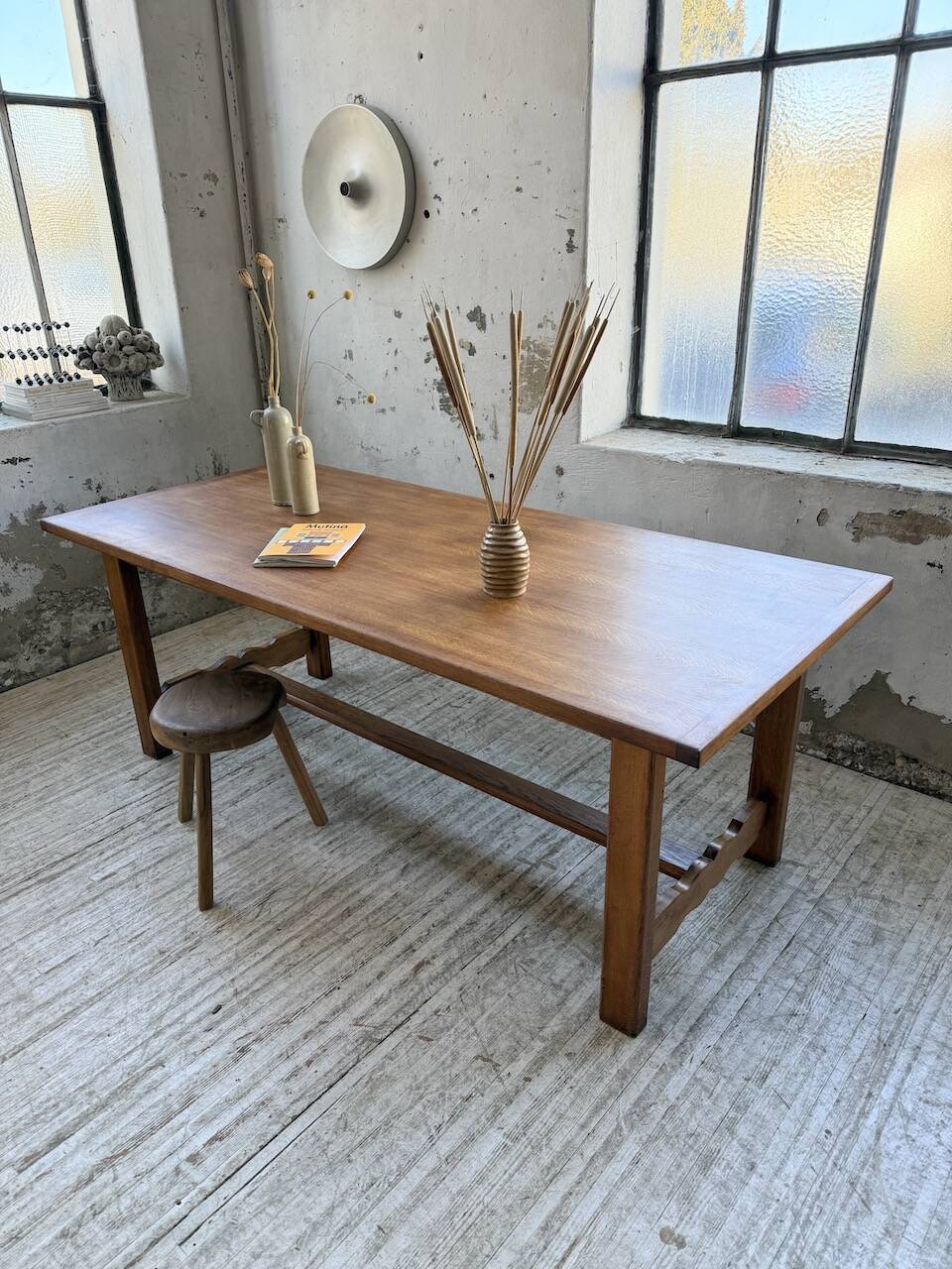 2m oak farmhouse table
