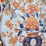 Imari-style porcelain plate, hand-painted, Japan, mid-20th century.