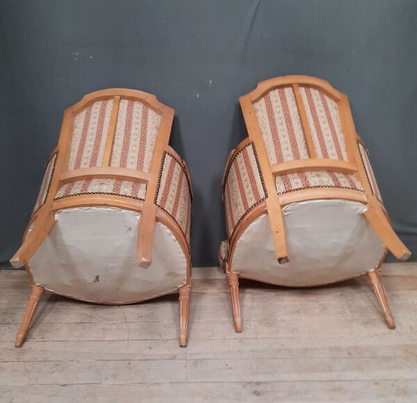Paire de bergere style Louis XVI