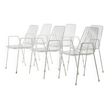 Fauteuil de jardin empilable, lot de 6
