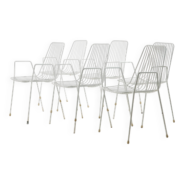 Fauteuil de jardin empilable, lot de 6