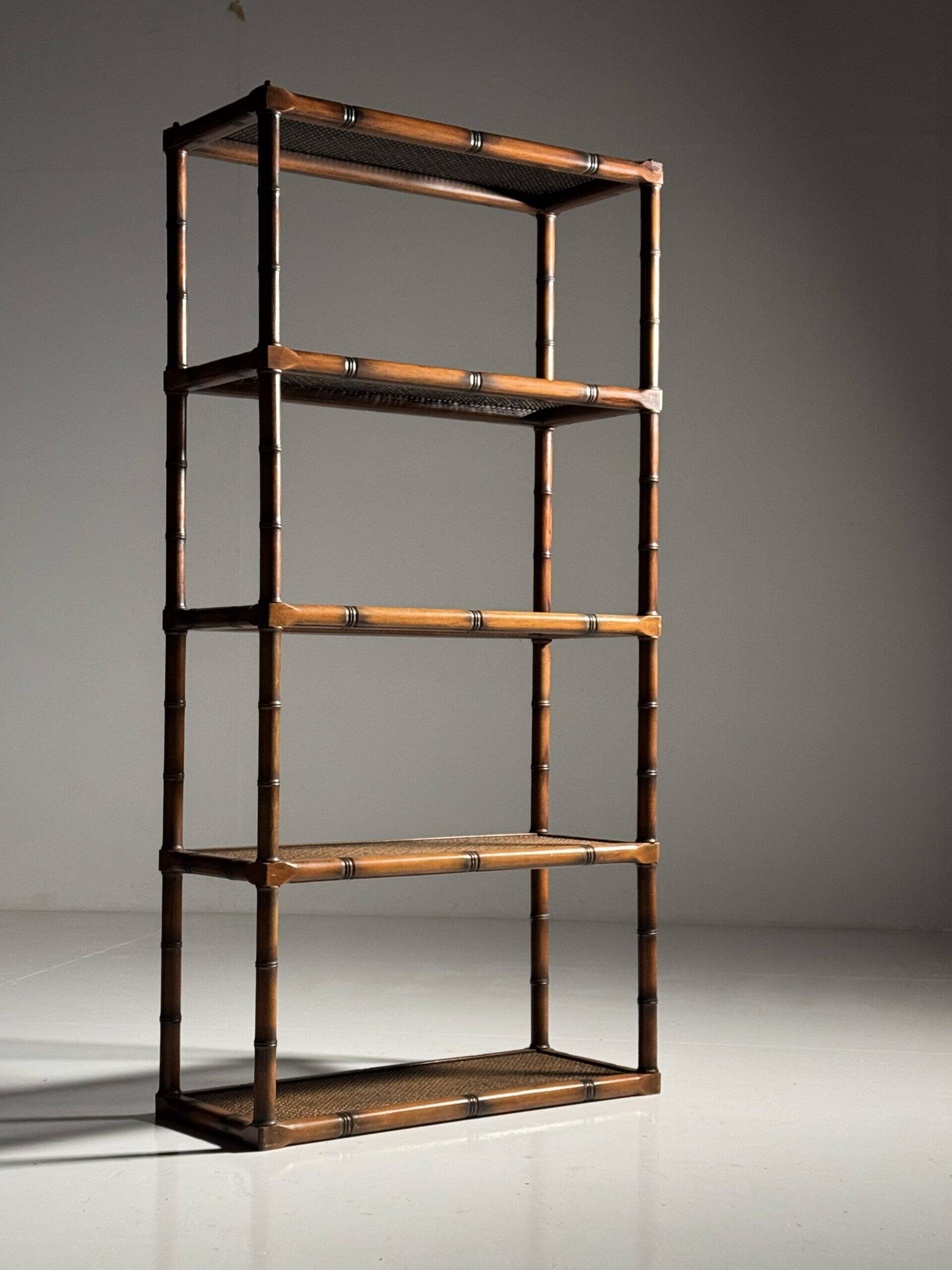 Faux bamboo bookcase