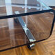 Table basse en Plexiglas fumé Michel Dumas