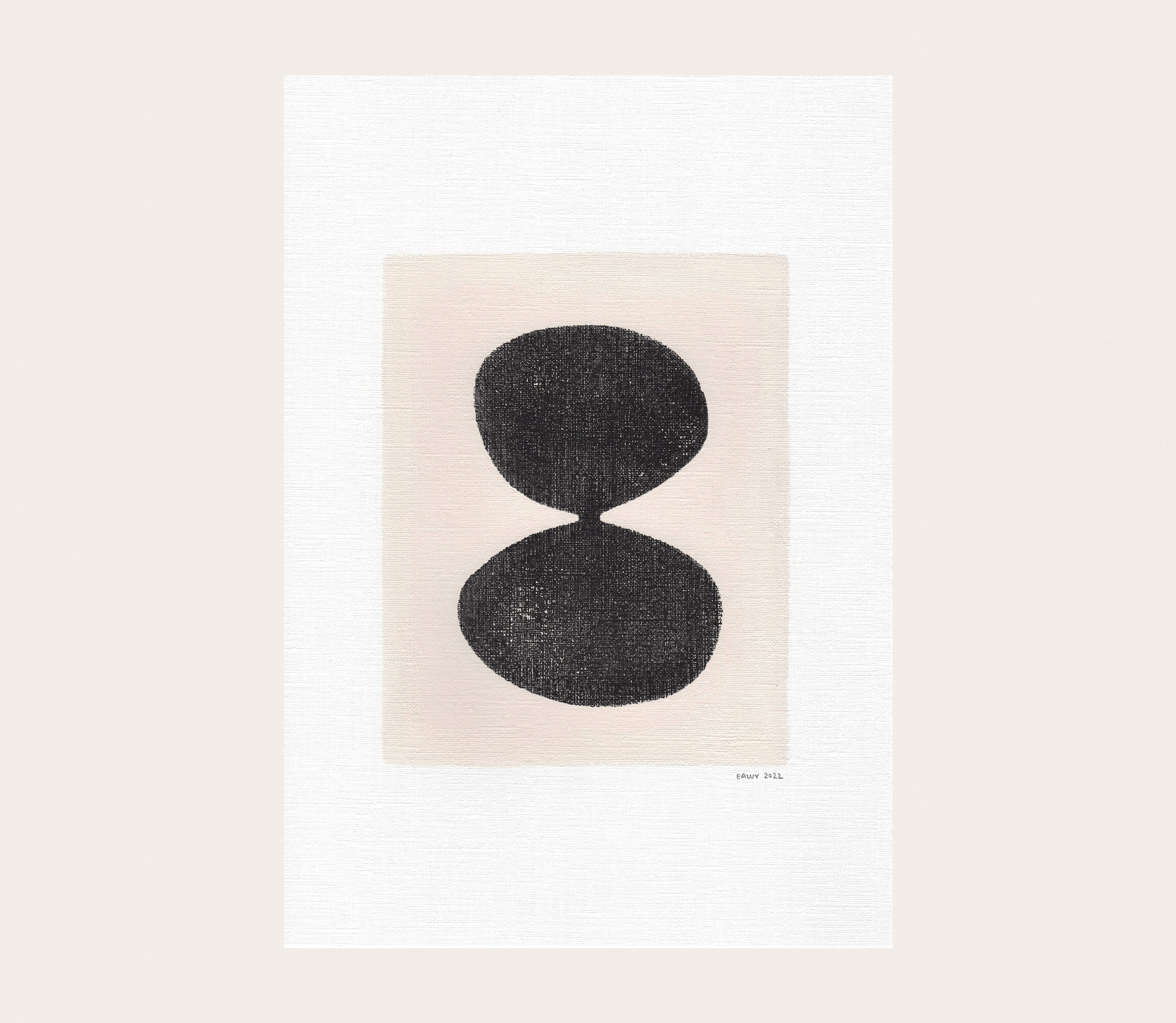 Peinture sur papier M633 signée eawy