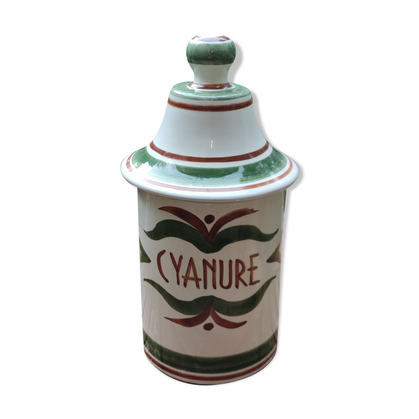 Cyanide medicine jar earthenware Longchamp