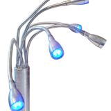 Lamp or wall lamp in brushed metal