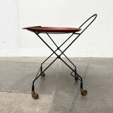 Modern folding teak trolley from the mid-century, Sweden, 1960s