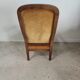Fauteuil Voltaire garniture de velours jaune