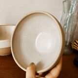 Duo of salad bowls in beige sandstone Digoin