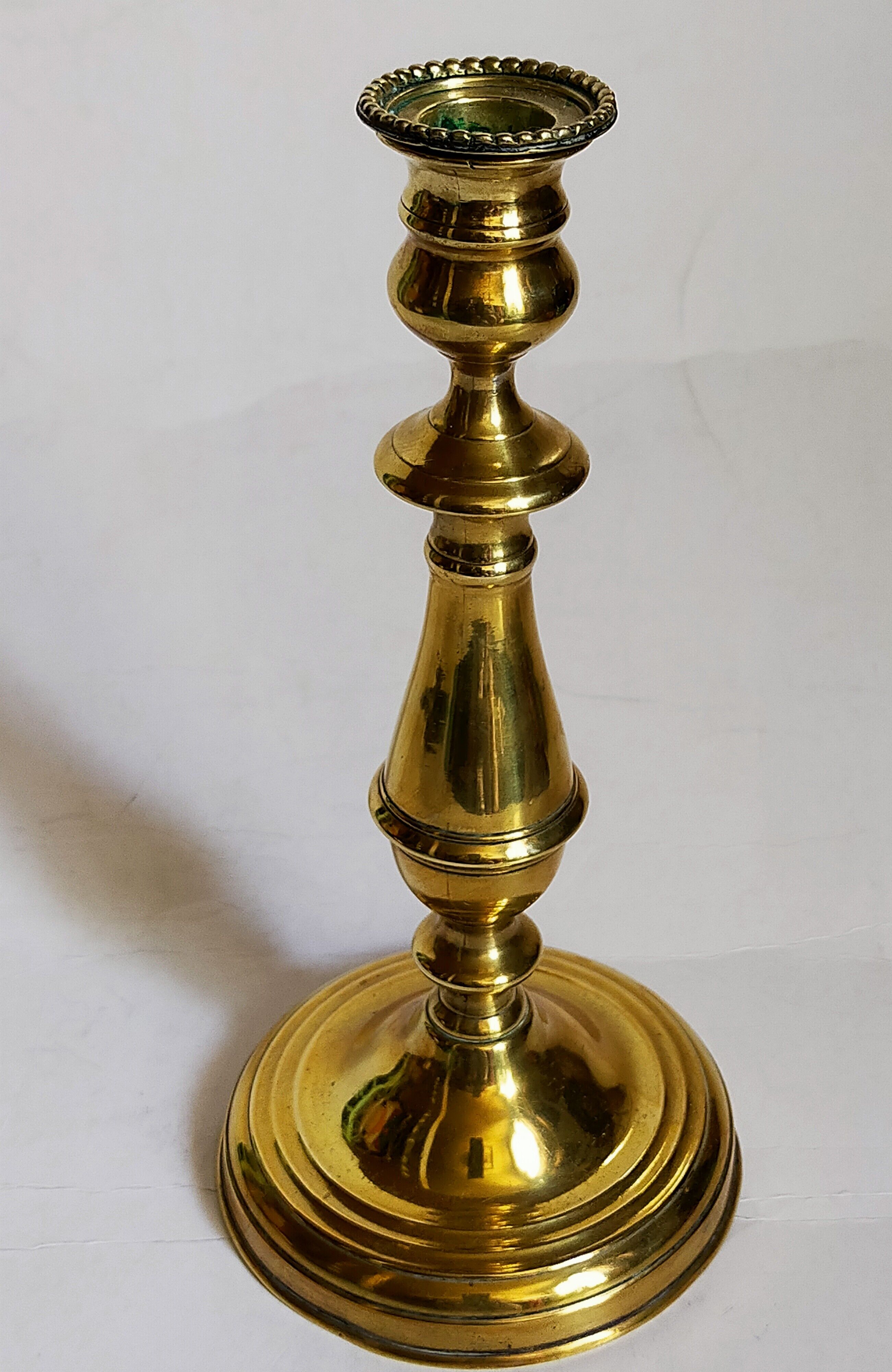 Old solid brass candle holder