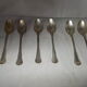 Set of 6 small silver metal spoons