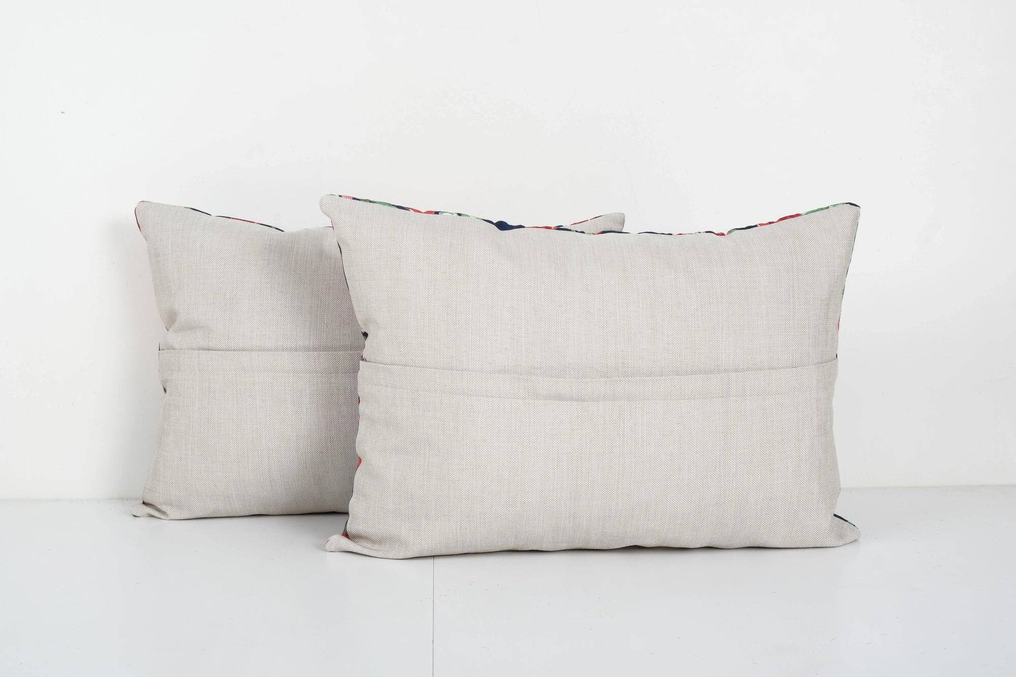 Set of 2 vintage Turkish cushion covers 56x41 cm
