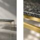 Vintage Mid-Century Italian Modern Brass Coffee Table with Stone Top, 1970s
