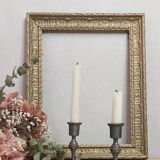 Pair of pewter candle holders