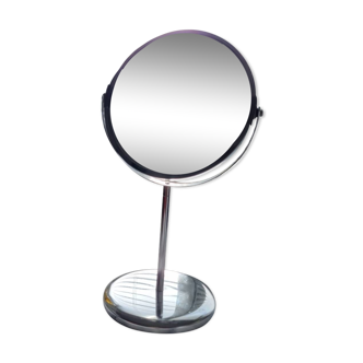 Silver standing mirror