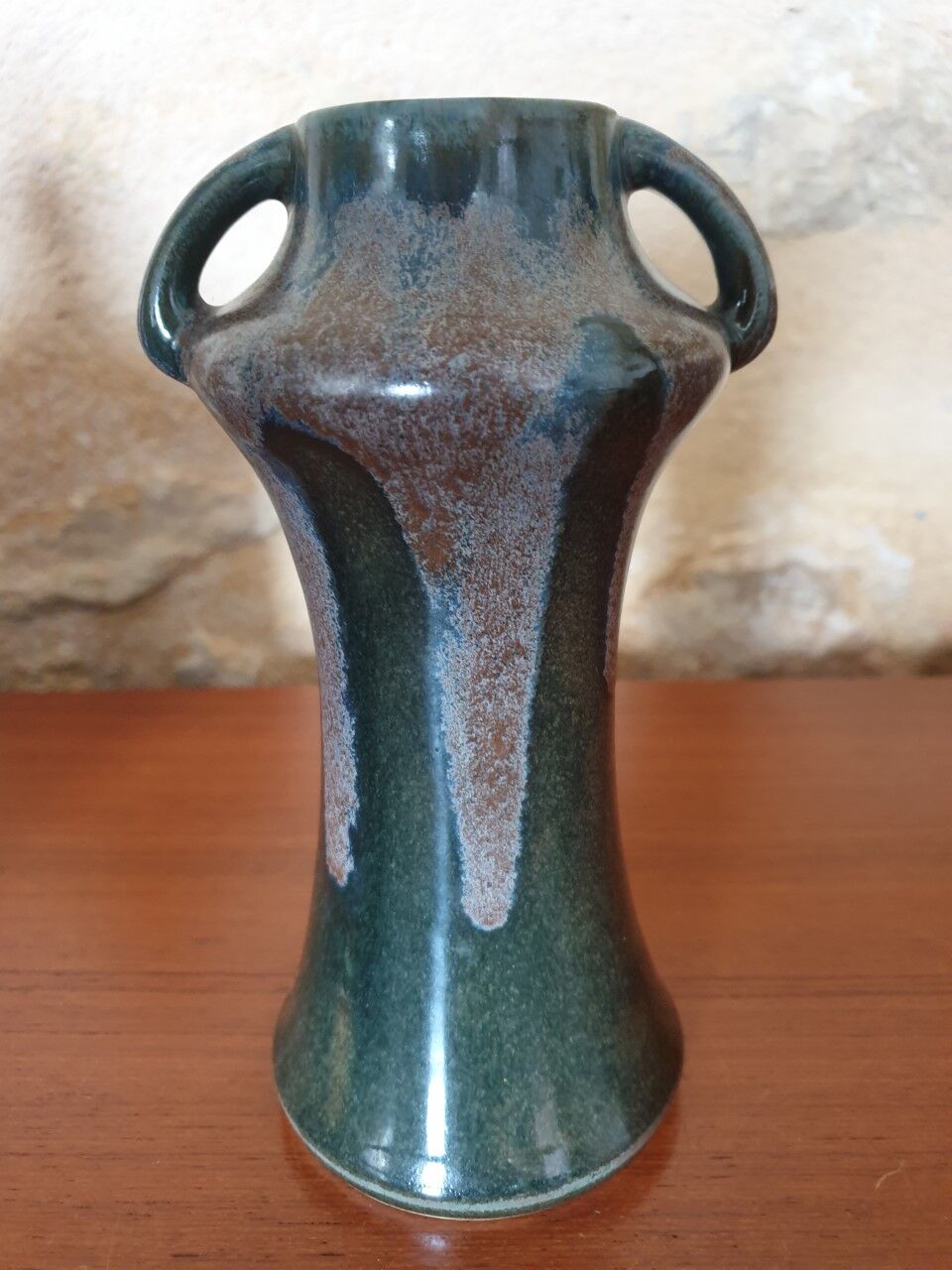 Glassed sandstone vase