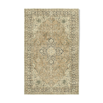 Handwoven Decorative Anatolian Beige Carpet 165 cm x 261 cm